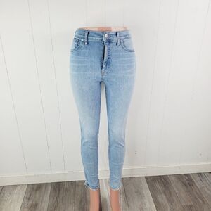 Madewell Women's Blue Light Wash High Rise Casual Skinny Denim Jeans Size 29